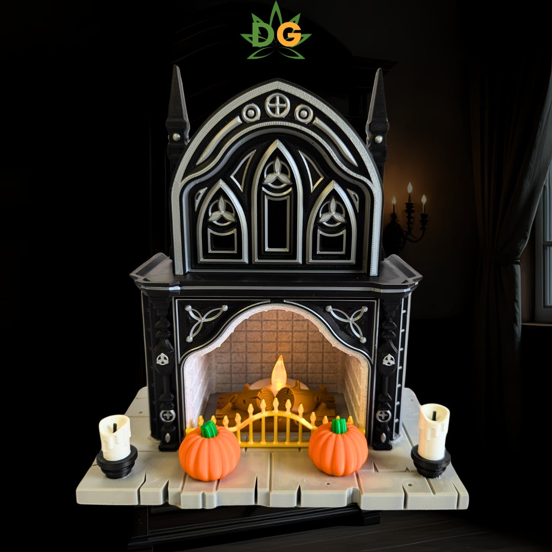 Warm Your Haunted Home: Unveiling Our Miniature Gothic Tealight Fireplace Decor