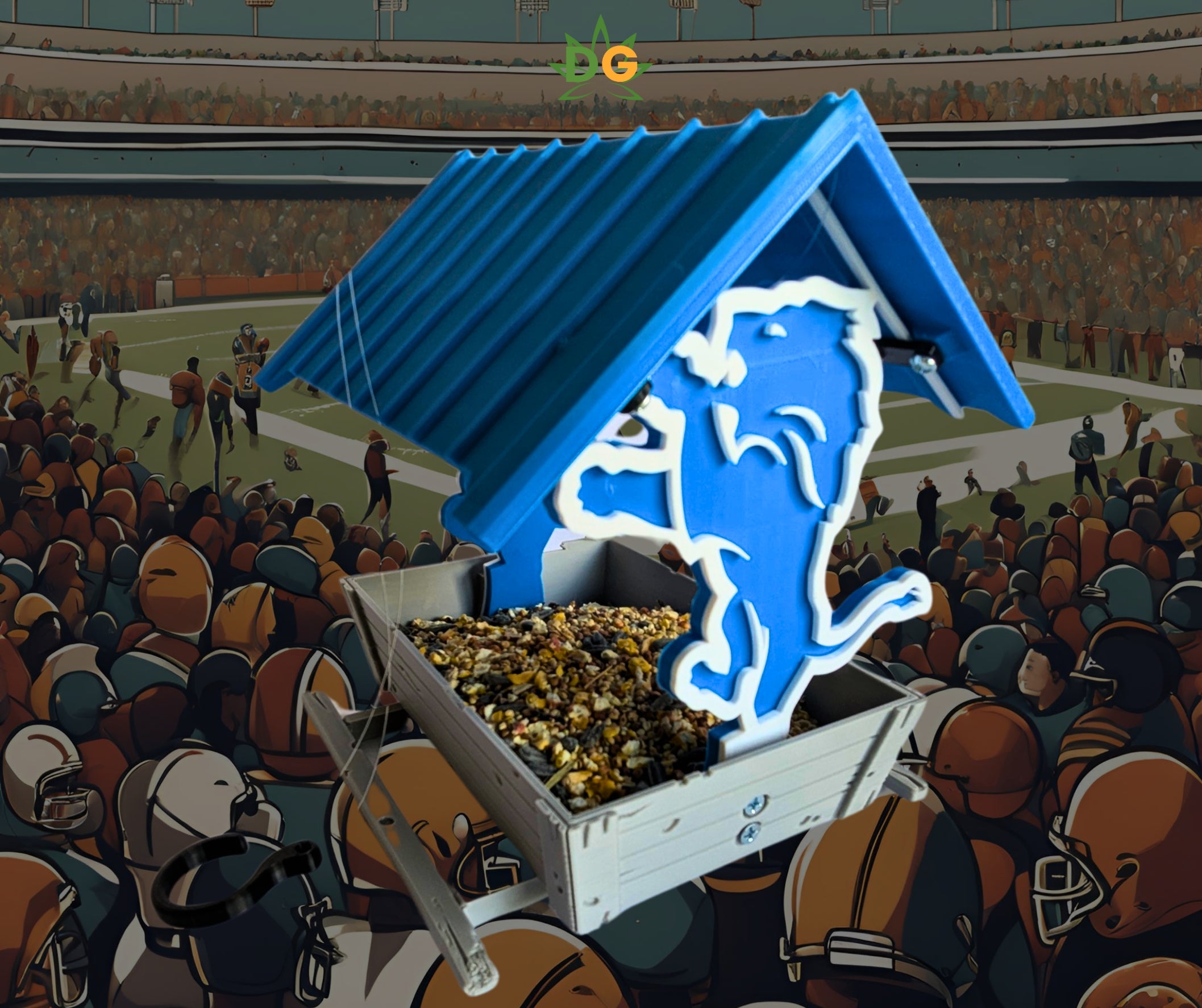 Michigan Sports Themed Countryside Bird Feeder | Outdoor Wildlife Accessory