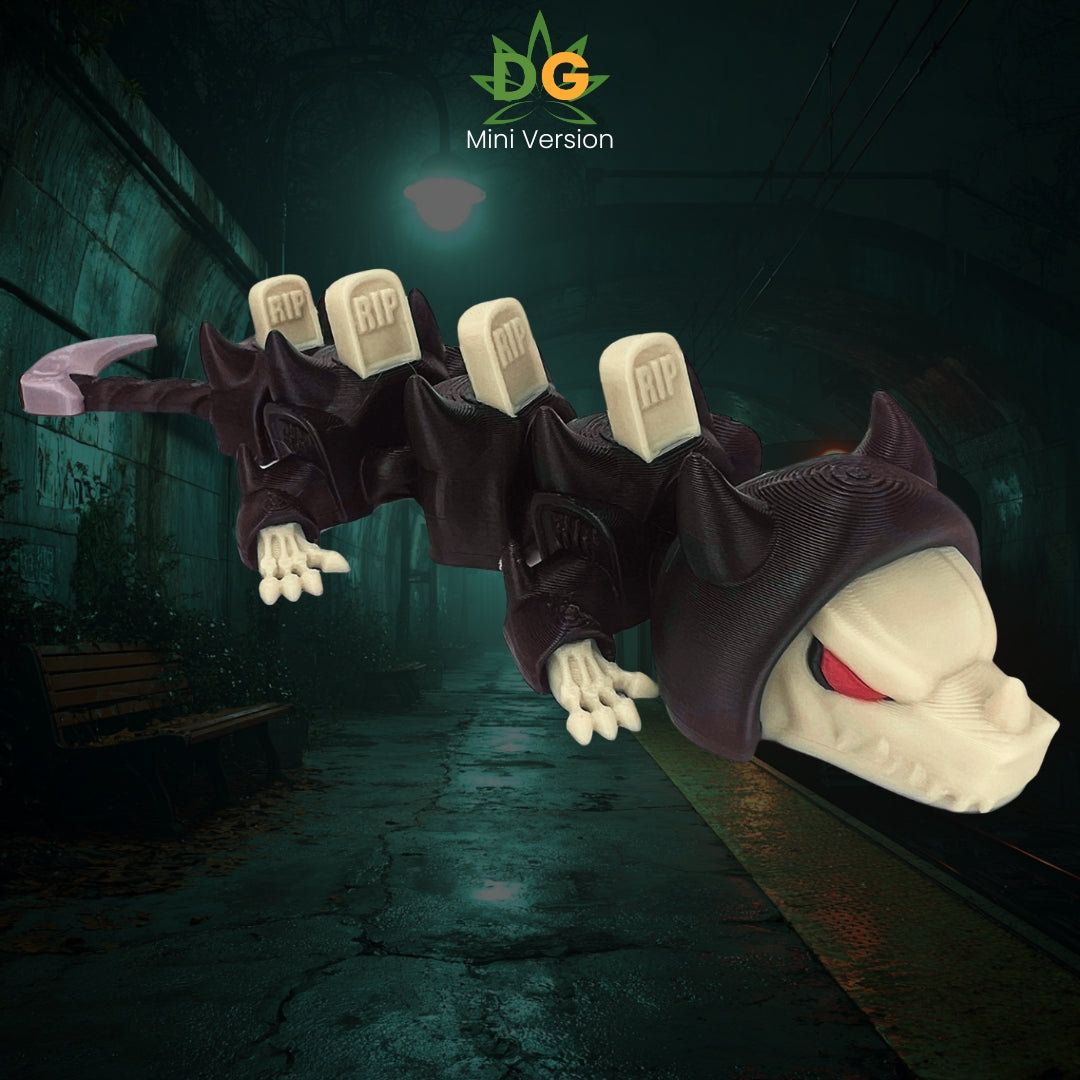 Articulated Grim Reaper Dragon: Flexi Skeleton Decor