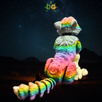 Color Shift Wolf Figurine - Articulated Animal Desk Pet 3D Printed