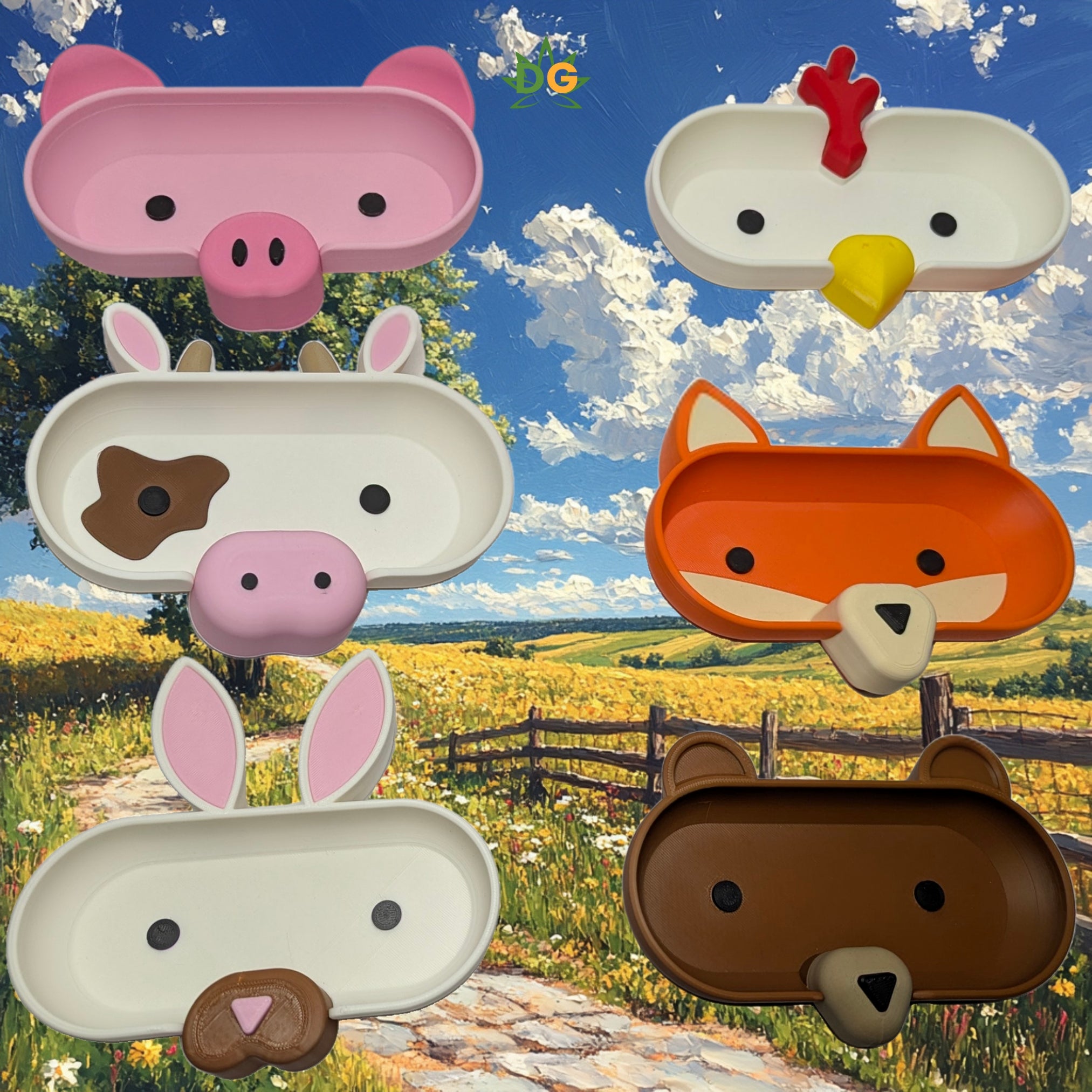 Adorable Animal Glasses Tray – Assortment of Animal Designs – Cute Eyewear or Sunglasses Tray for Home Decor and Gifts