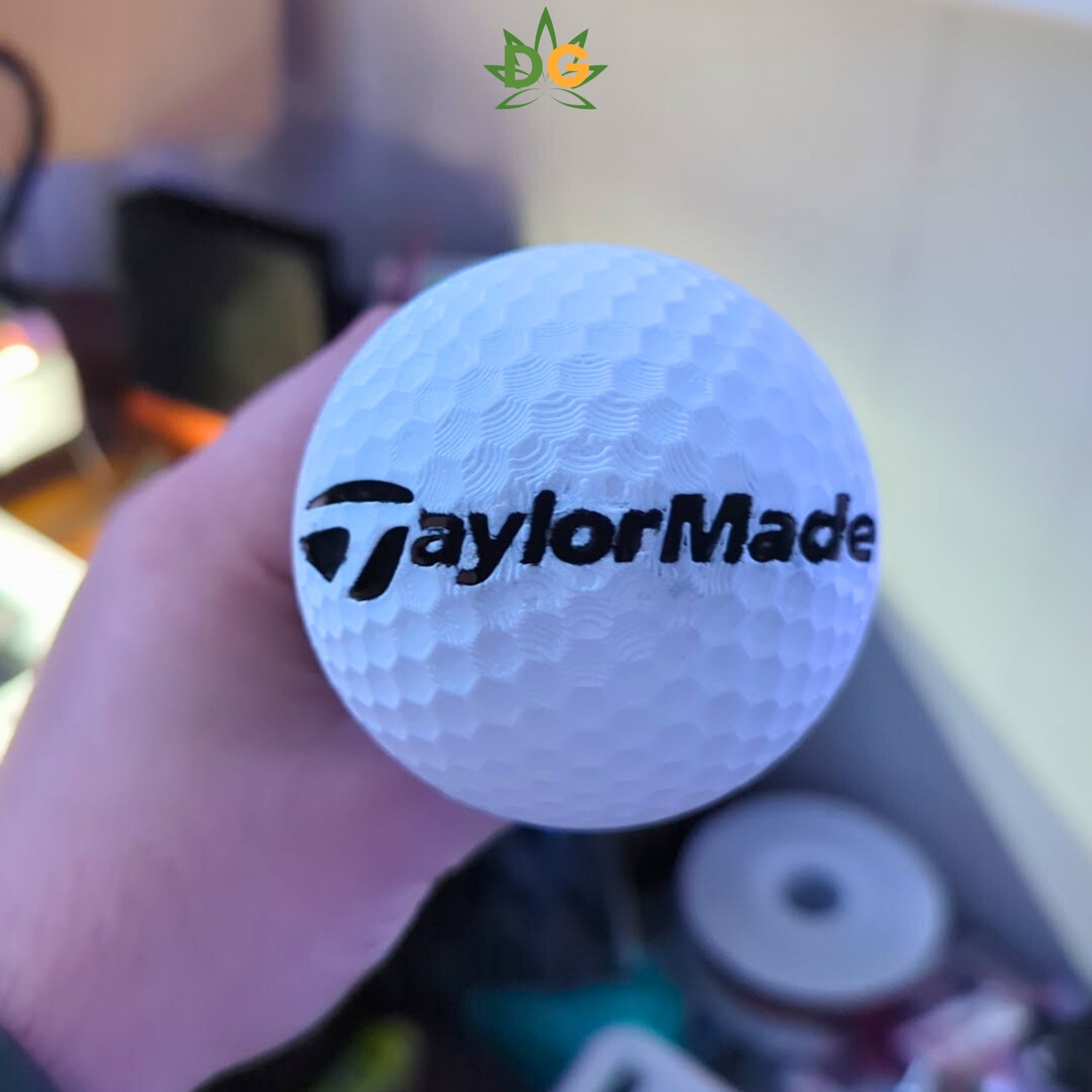 Golfer's Edge: TaylorMade Dimpled Hitch Plug | Durable PETG Vehicle Accessory