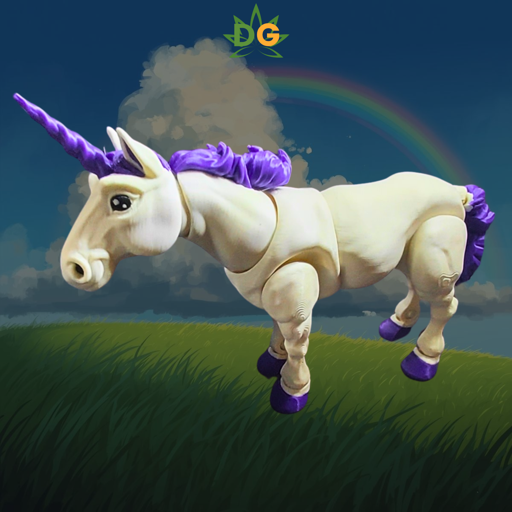 Flexi Unicorn Figure | 3D Printed Magical Creature with Multiple Colors!