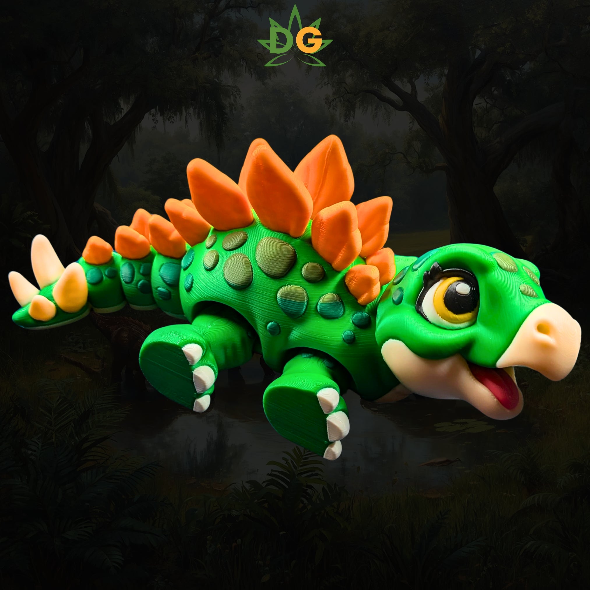 Baby Stegosaurus Articulated Figurine – DankGraphics3D | Think 3D