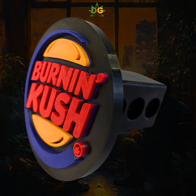 "Burnin' Kush" Trailer Hitch Plug | Premium PETG UV-Resistant Statement Piece