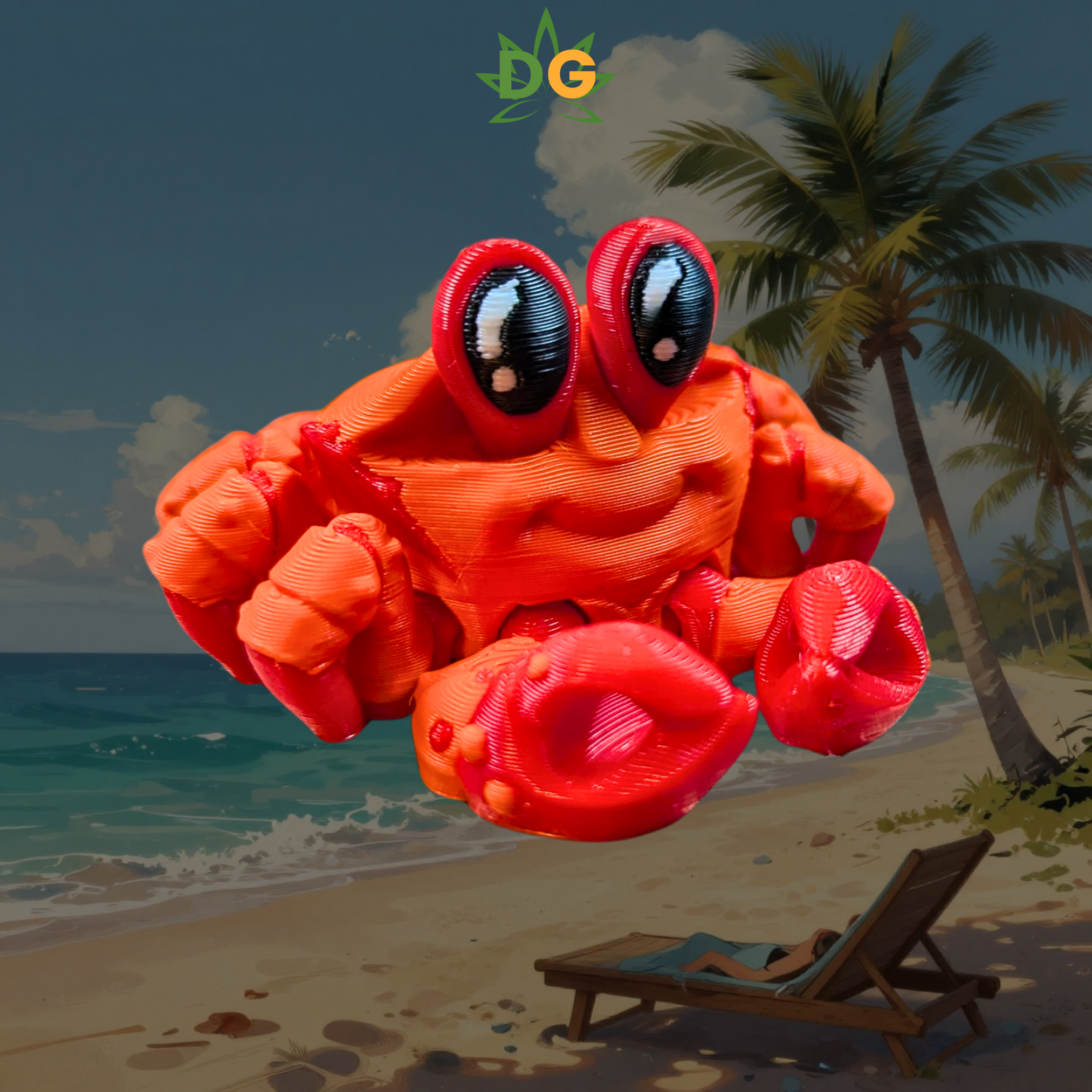 Mini Flexi Crab 3D Print | Cute Articulated Pocket Companion