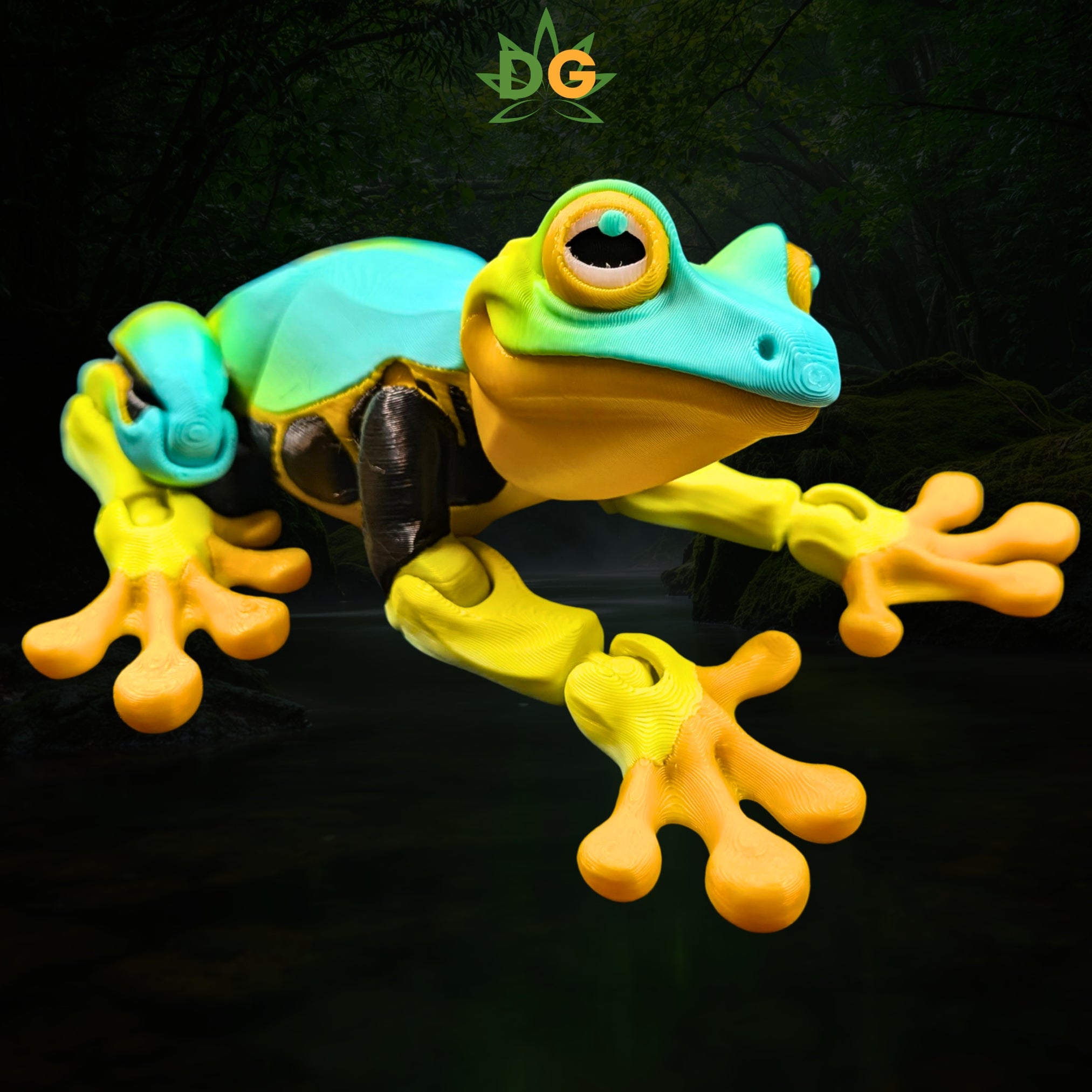 Articulated Tropical Tree Frog Figurine – DankGraphics3D | Think