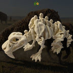 XL Flexi Skeleton Saber Tooth Tiger Figurine Desk Accessory 3D Printed