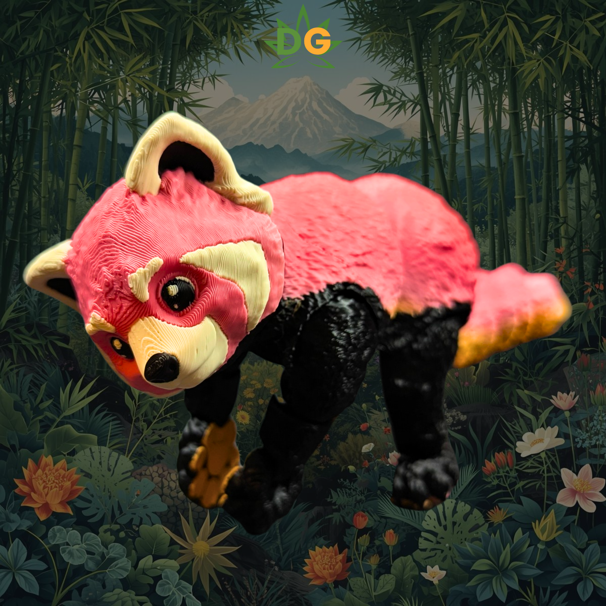 Articulated Red Panda Flexi – 3D Printed Collectible