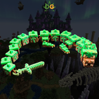 Articulated Earth Dragon Flexi - 3D Printed Pixelated Dragon Figure