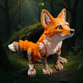 3D Printed Flexi Fox Figurine – Posable Orange Fox with Articulated Tail