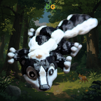 Flexi Skunk with a forest behind him