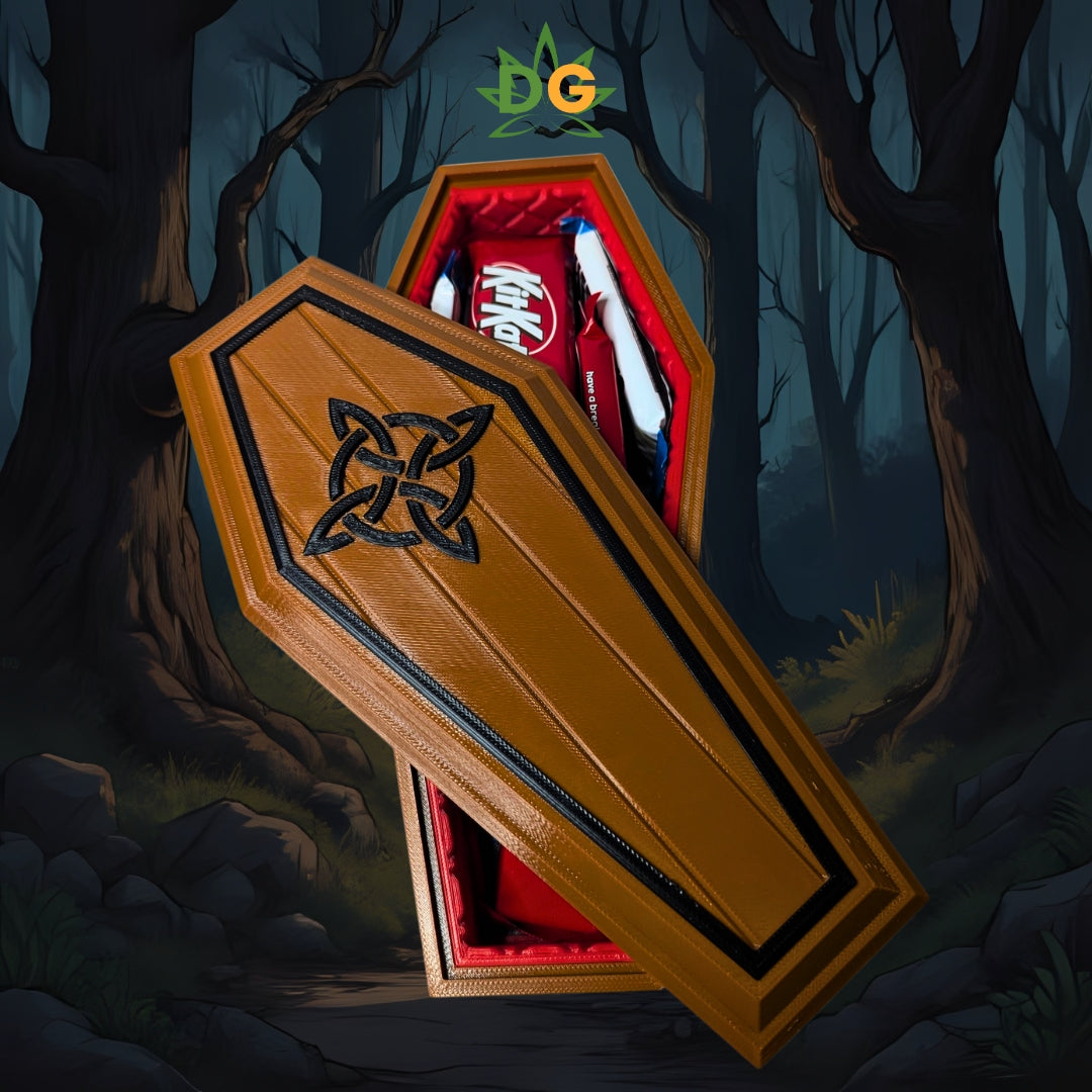 Spooky 3D Printed Coffin Box - Versatile Halloween Decor & Candy Holder