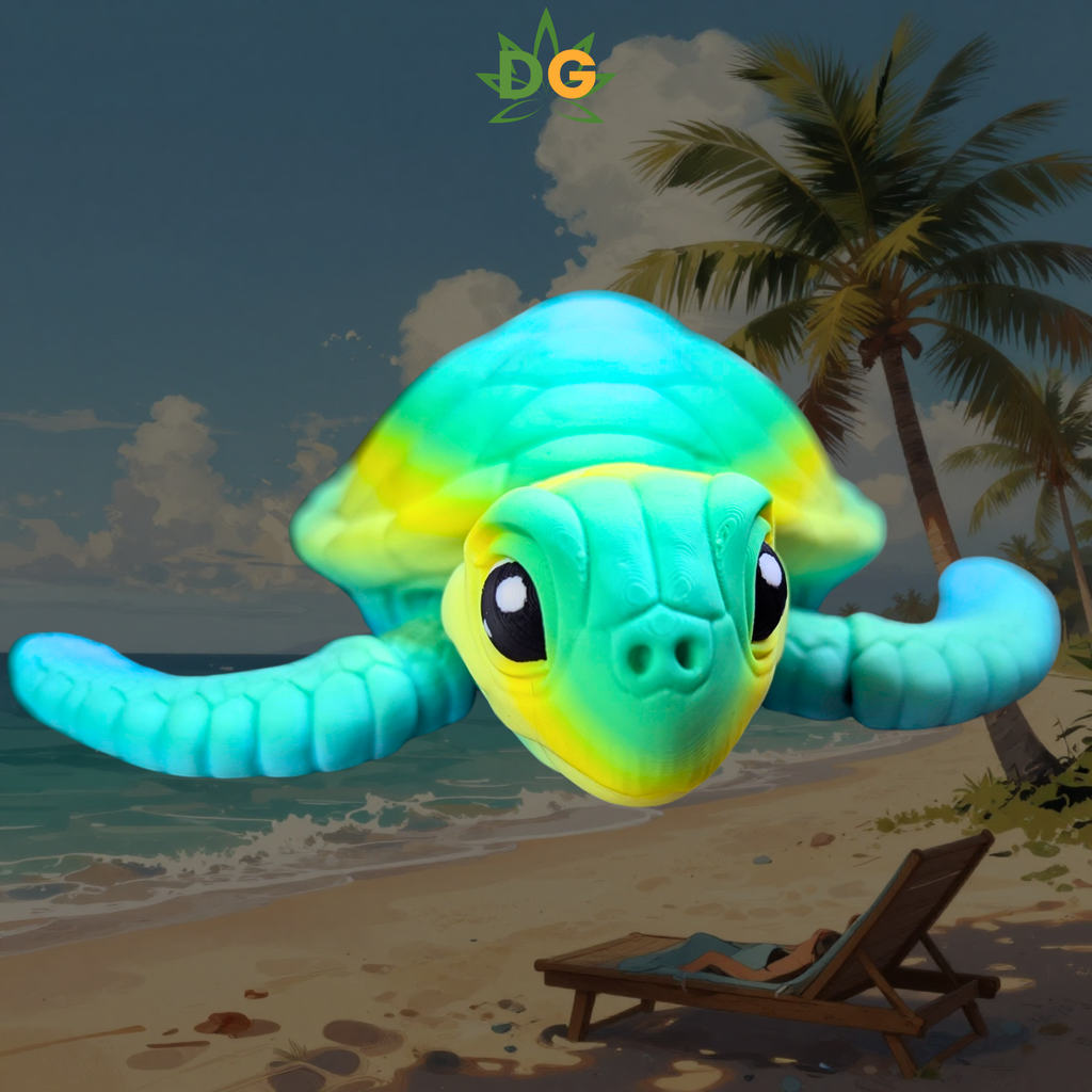 Articulated Sea Turtle Flexi - 3D Printed Ocean Animal Figure