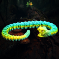 Color Shift Rattlesnake Flexi - Teal to Yellow to Green