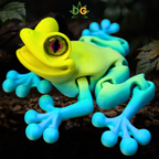Color Shifting Tree Frog Flexi - 3D Printed Frog with Glass Eyes