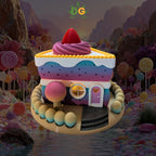 Delicious Cake Slice Fairy House with LED Light