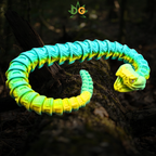Color Shift Rattlesnake Flexi - Teal to Yellow to Green