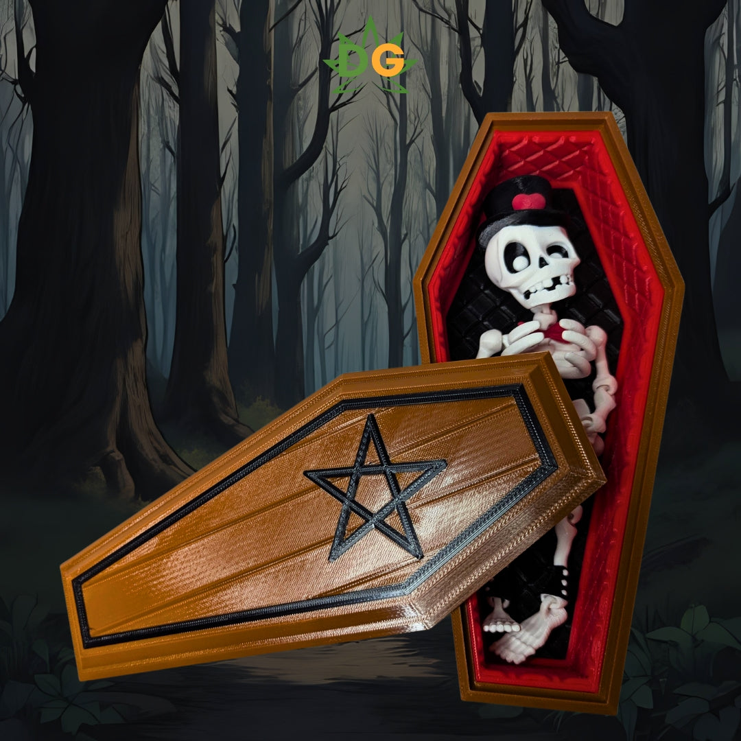 Spooky 3D Printed Coffin Box - Versatile Halloween Decor & Candy Holder