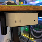Apple M4 Mac Mini Desk Mount Holder – 3D Printed VESA 75mm, Space-Saving Design, Easy Install SCREWS INCLUDED