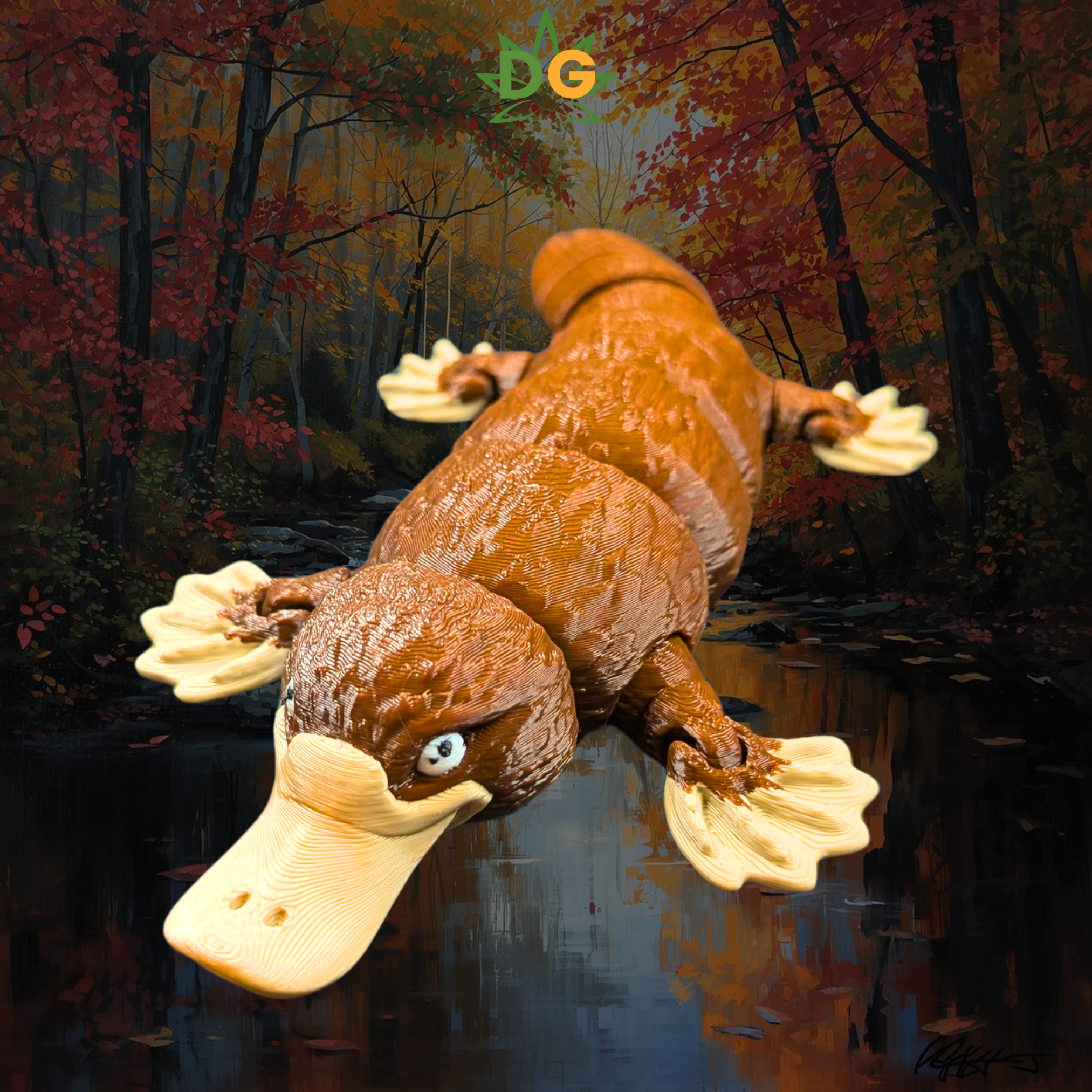 River Drifter Articulated Platypus – 3D Printed Flexi Collectible