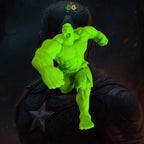 Green Hulk Smashing Trailer Hitch Plug | Weatherproof PETG Auto Decor