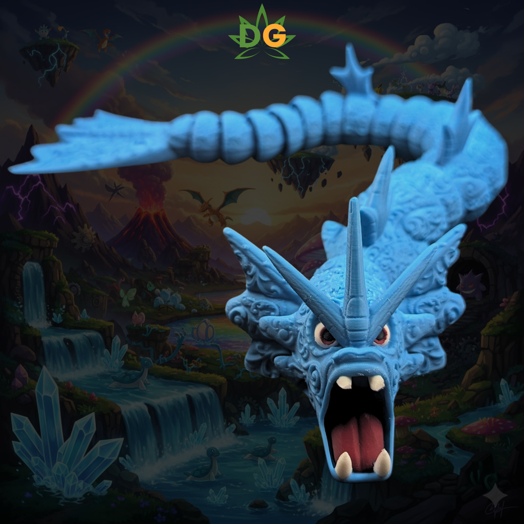 Deluxe Articulated Tidal Serpent – 3D Printed Crystal Sea Dragon Flexi