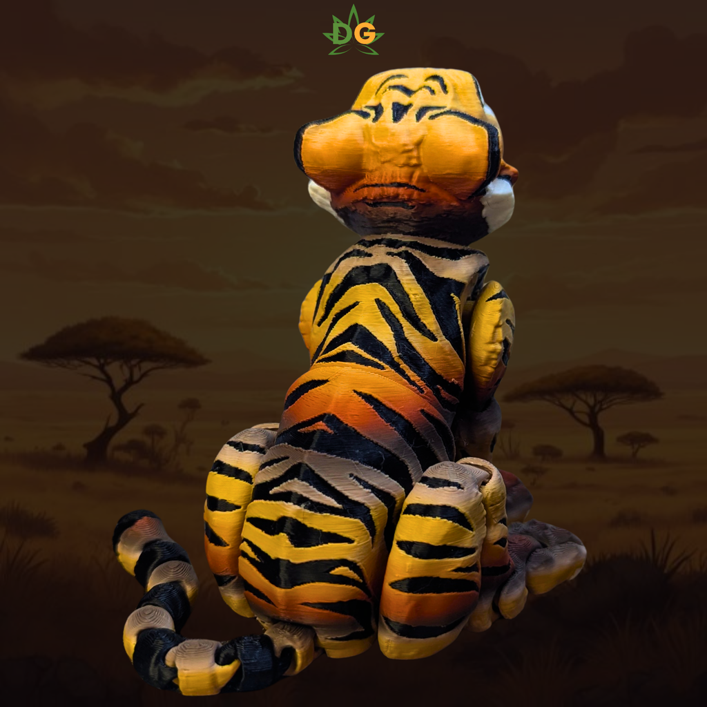 Fierce Tiger Desk Flexi - Articulated 3D Printed Wildlife