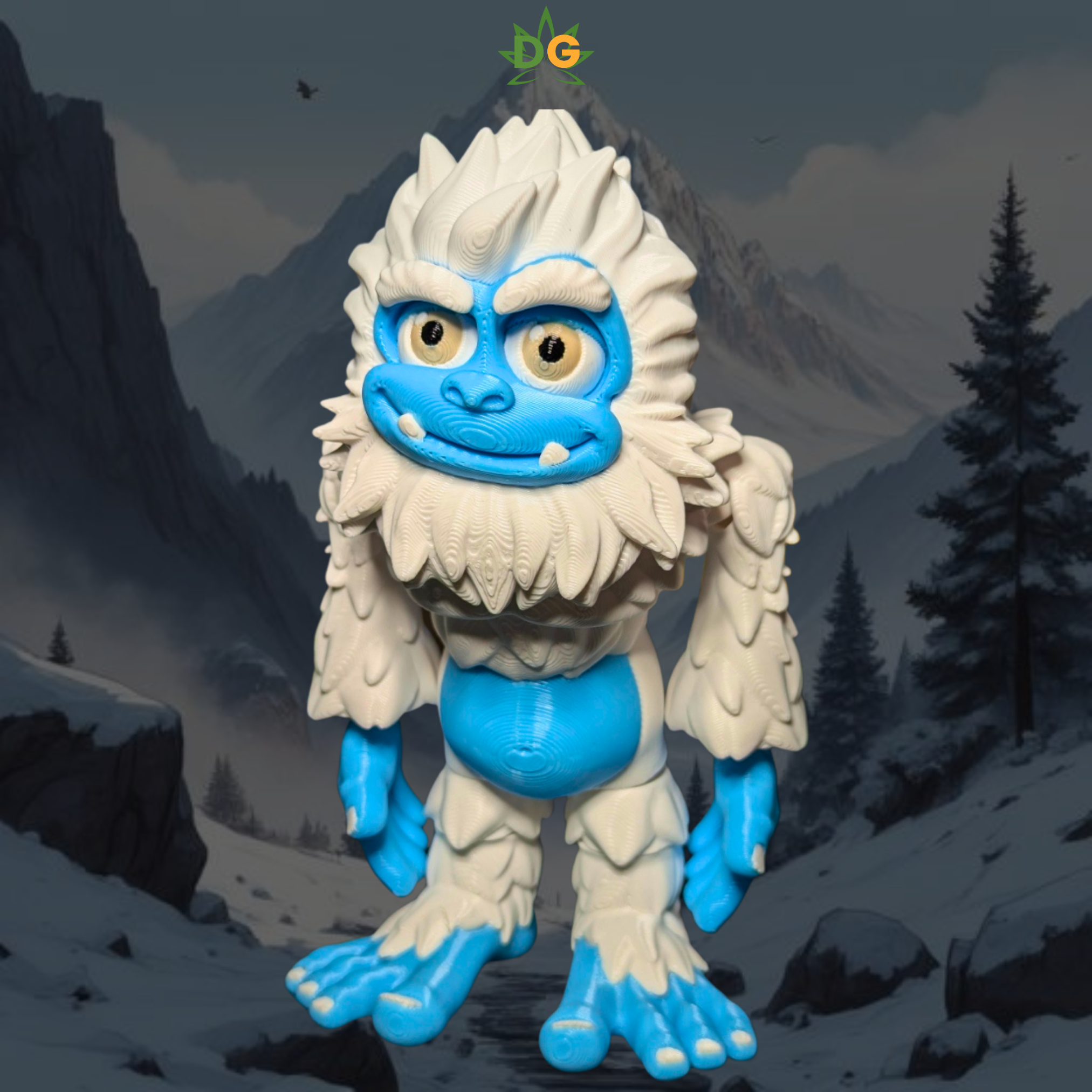 Articulated Friendly Sasquatch & Snow Yeti - 3D Printed Flexi