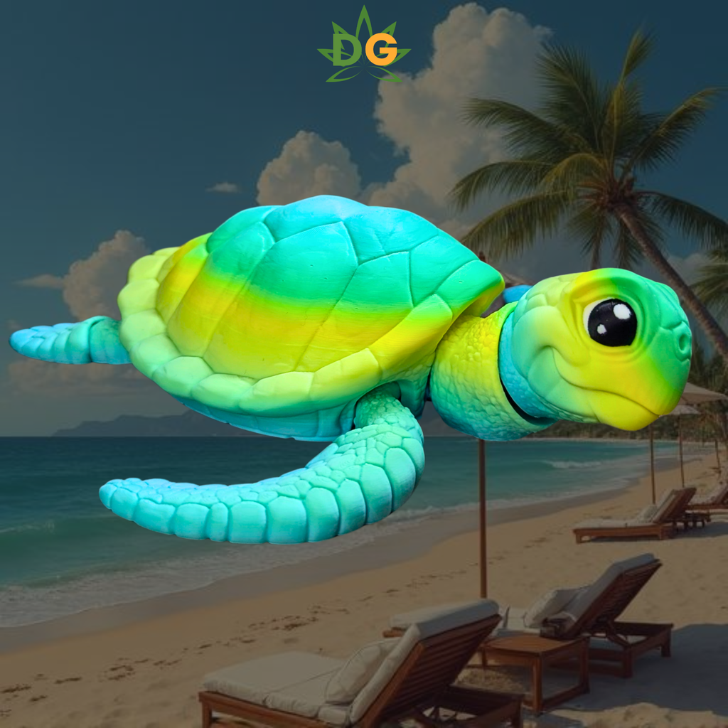Articulated Sea Turtle Flexi - 3D Printed Ocean Animal Figure