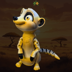 Safari Themed Meerkat Flexi - Movable 3D Printed Animal