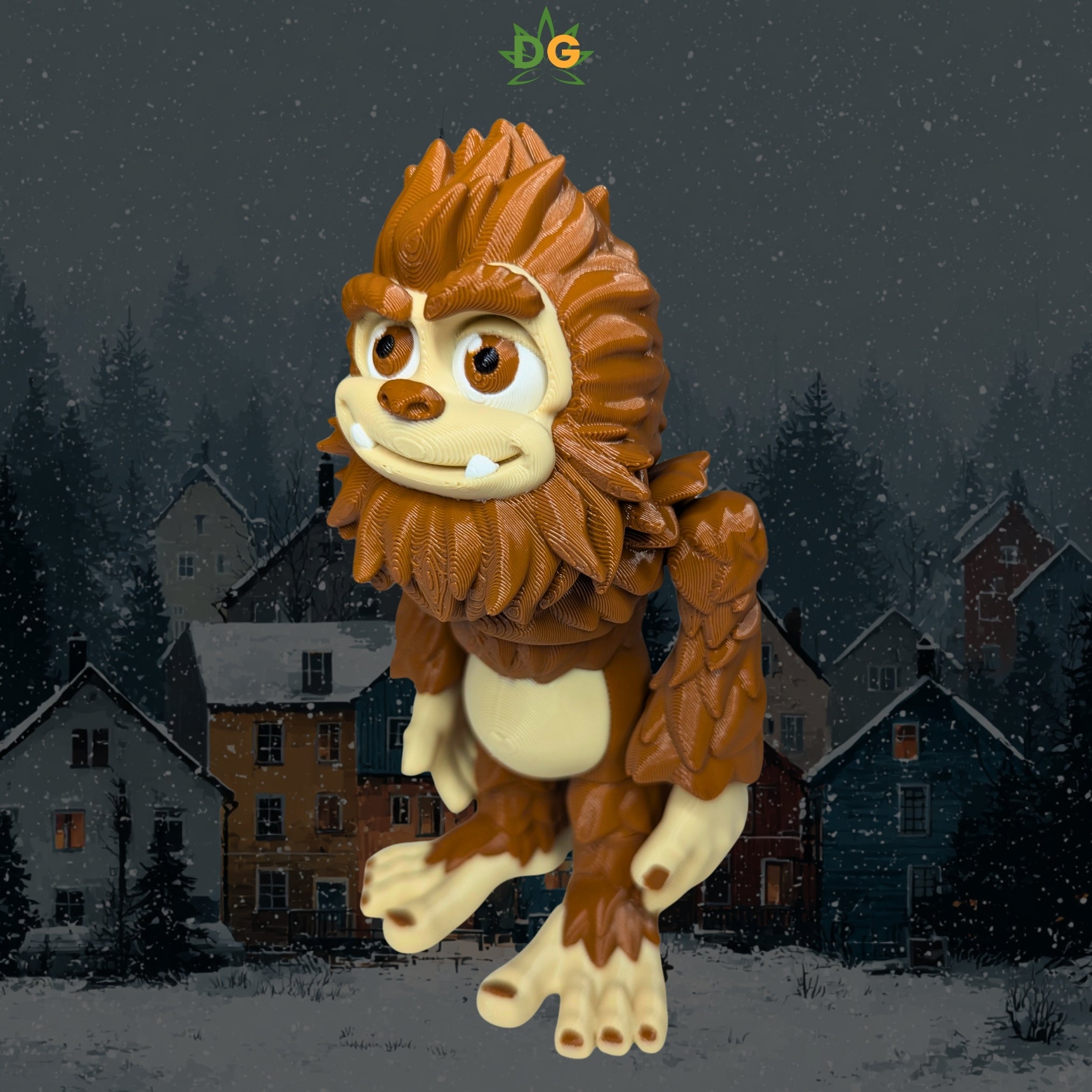 Articulated Friendly Sasquatch & Snow Yeti - 3D Printed Flexi