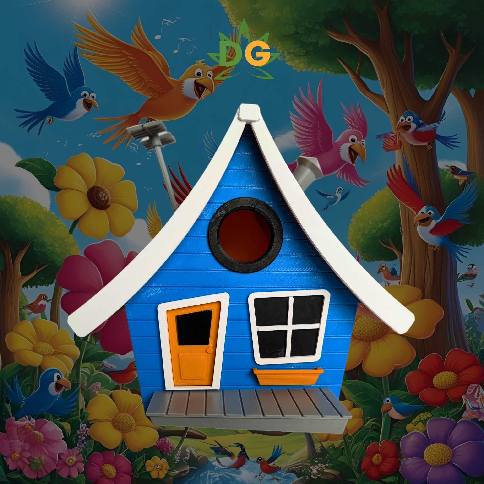 Toon Cottage Birdhouse: An Unconventionally Charming Haven
