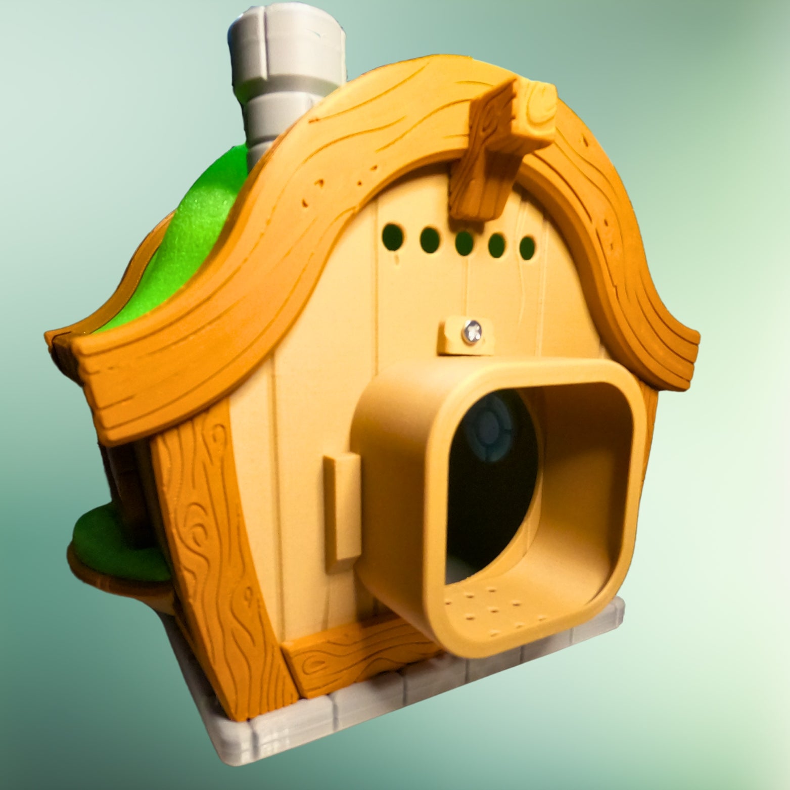 A Charming Hobbit Birdhouse Retreat for Your Feathered Friends - Observe Them Closely with Your Blink Camera!