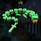 Articulated Earth Dragon Flexi - 3D Printed Pixelated Dragon Figure