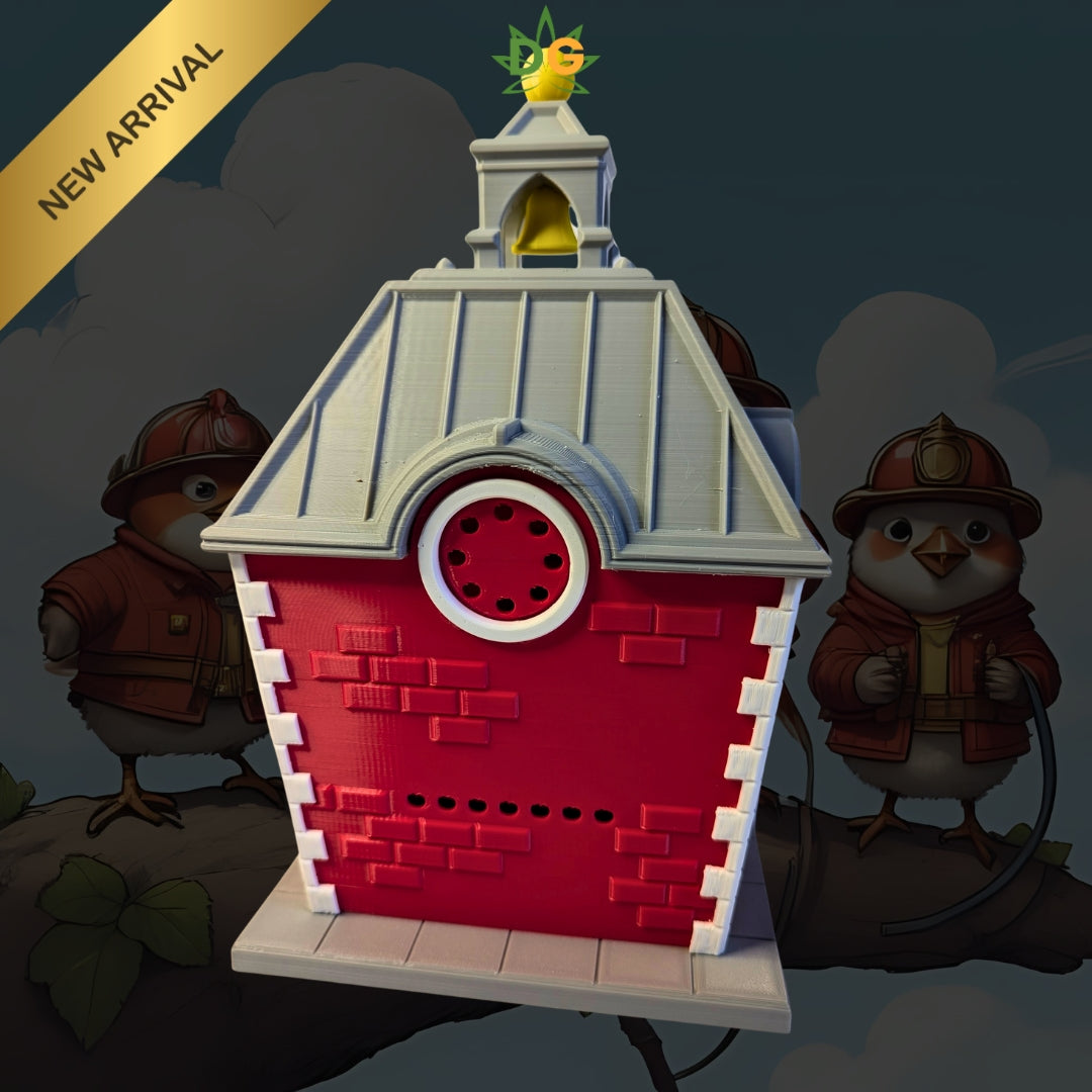 Decorative Firehouse Bird Shelter for Garden & Outdoor