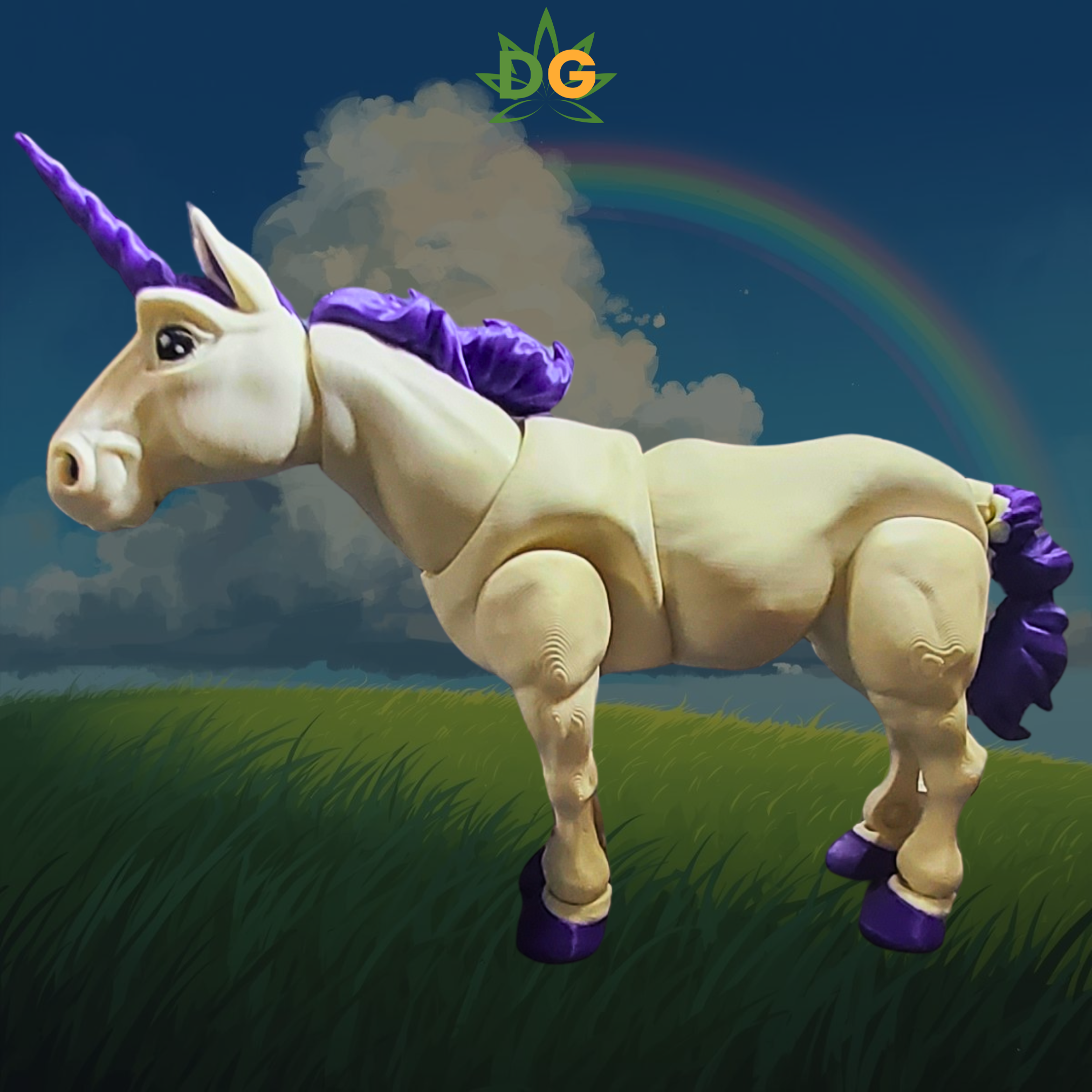 Flexi Unicorn Figure | 3D Printed Magical Creature with Multiple Colors!
