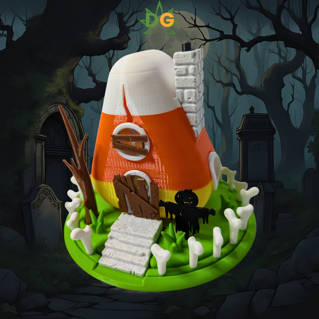 Spooky Candy Corn Cottage Tea Light Decor | Halloween Vibes | Cute gift | Fall Autumn