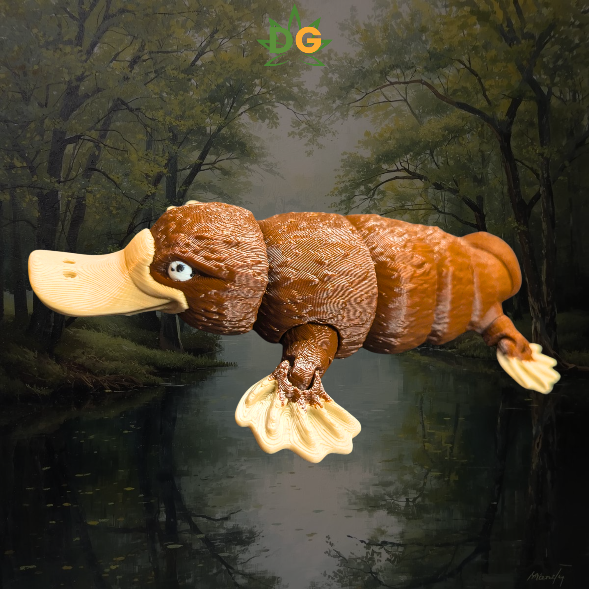 River Drifter Articulated Platypus – 3D Printed Flexi Collectible