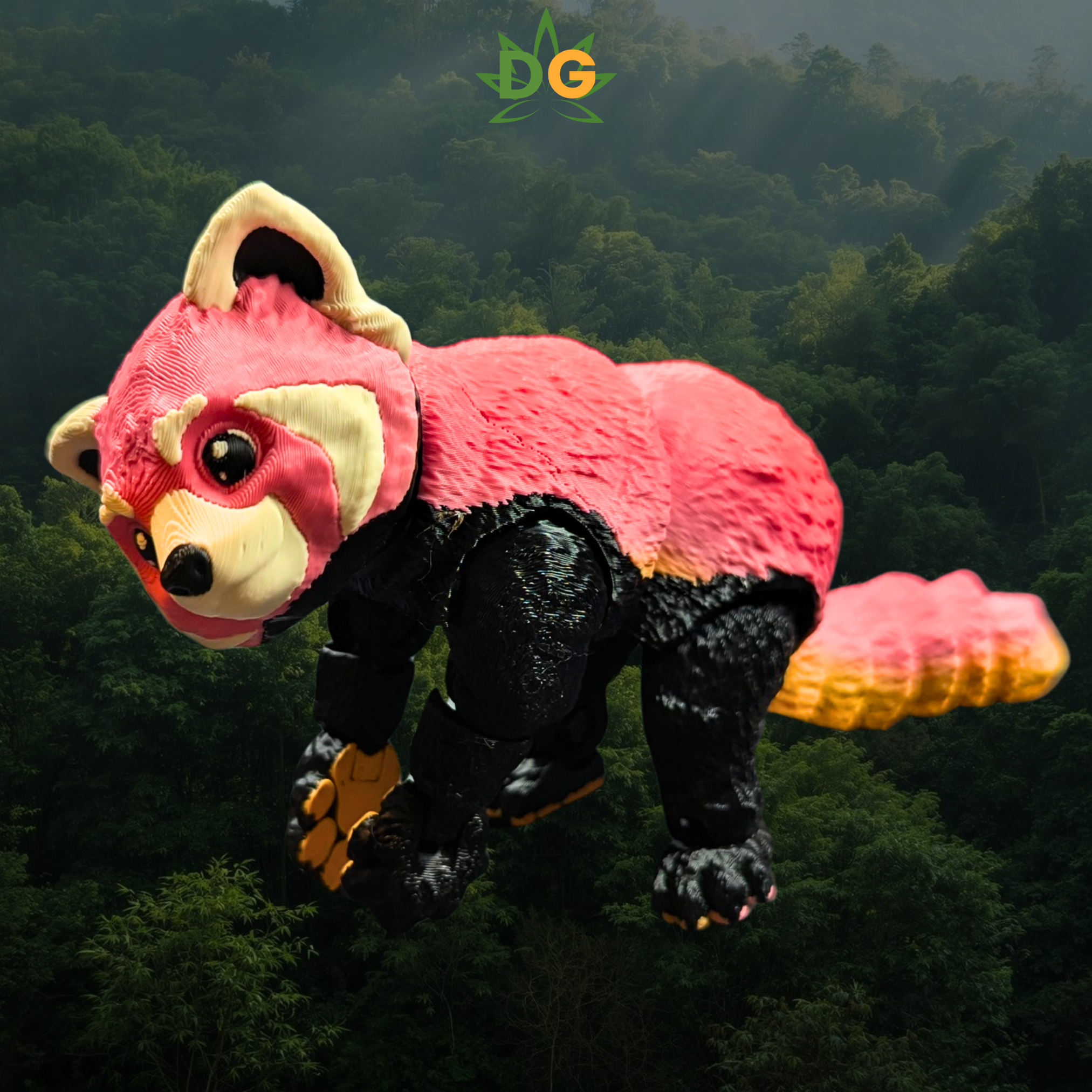 Articulated Red Panda Flexi – 3D Printed Collectible