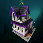 Ghoulishly Haunted House: Light-Up Halloween Decor, Intricate Details, Detachable Roof for Easy Custom Lighting!