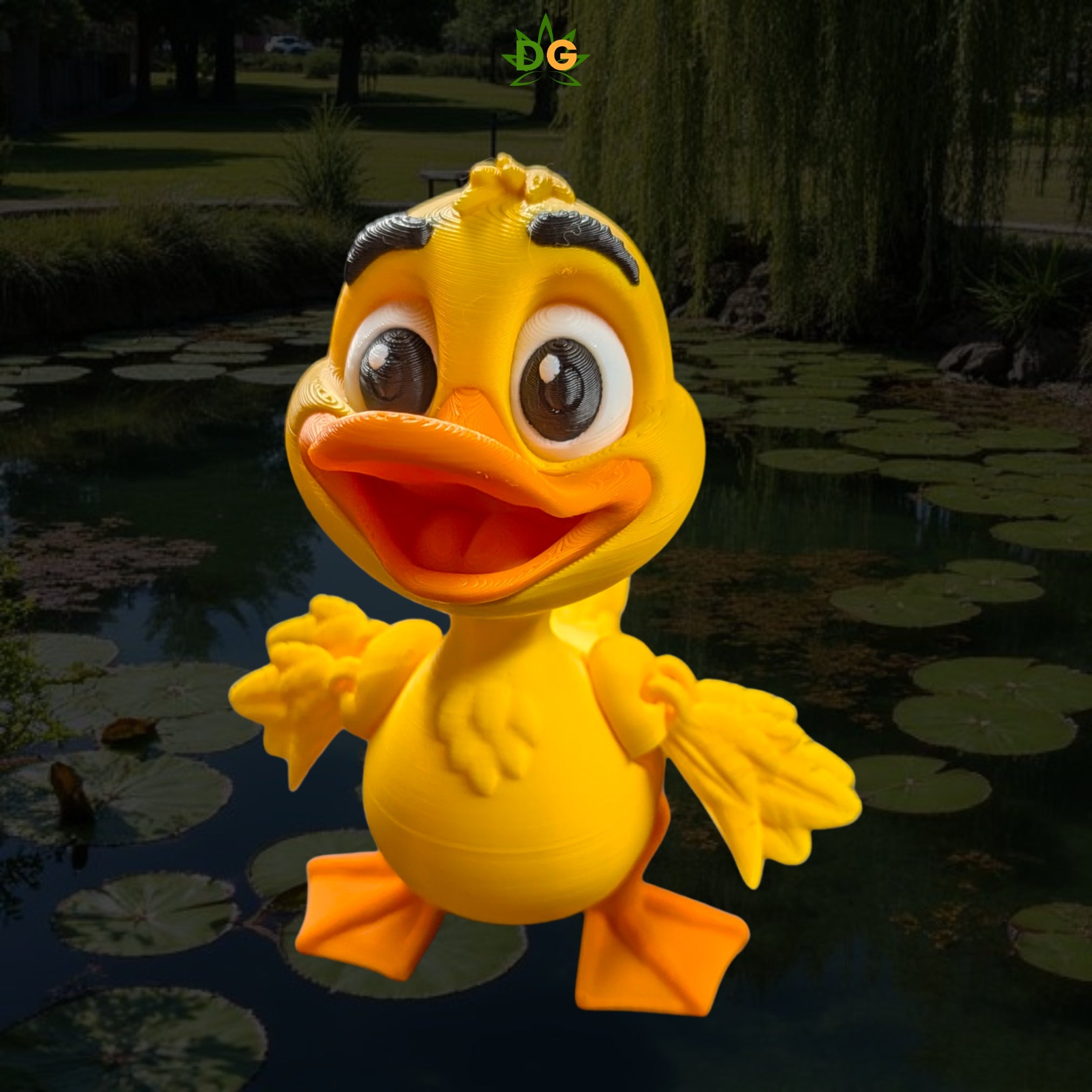 Articulated Flexi Duck Fidget Desk Pet 3D Printed