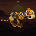 Fierce Tiger Desk Flexi - Articulated 3D Printed Wildlife