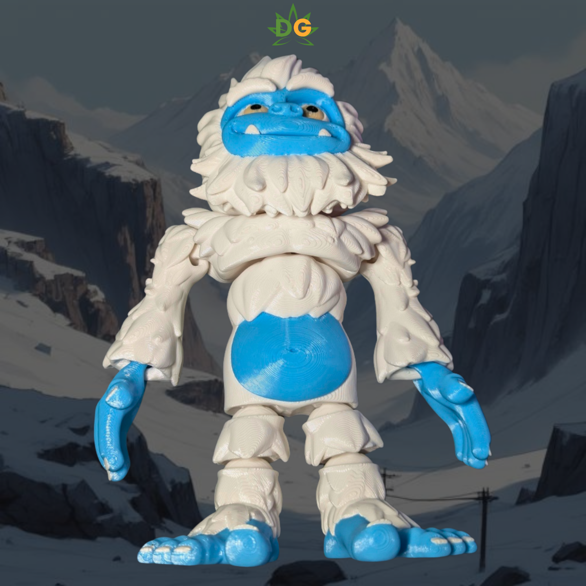 Articulated Friendly Sasquatch & Snow Yeti - 3D Printed Flexi