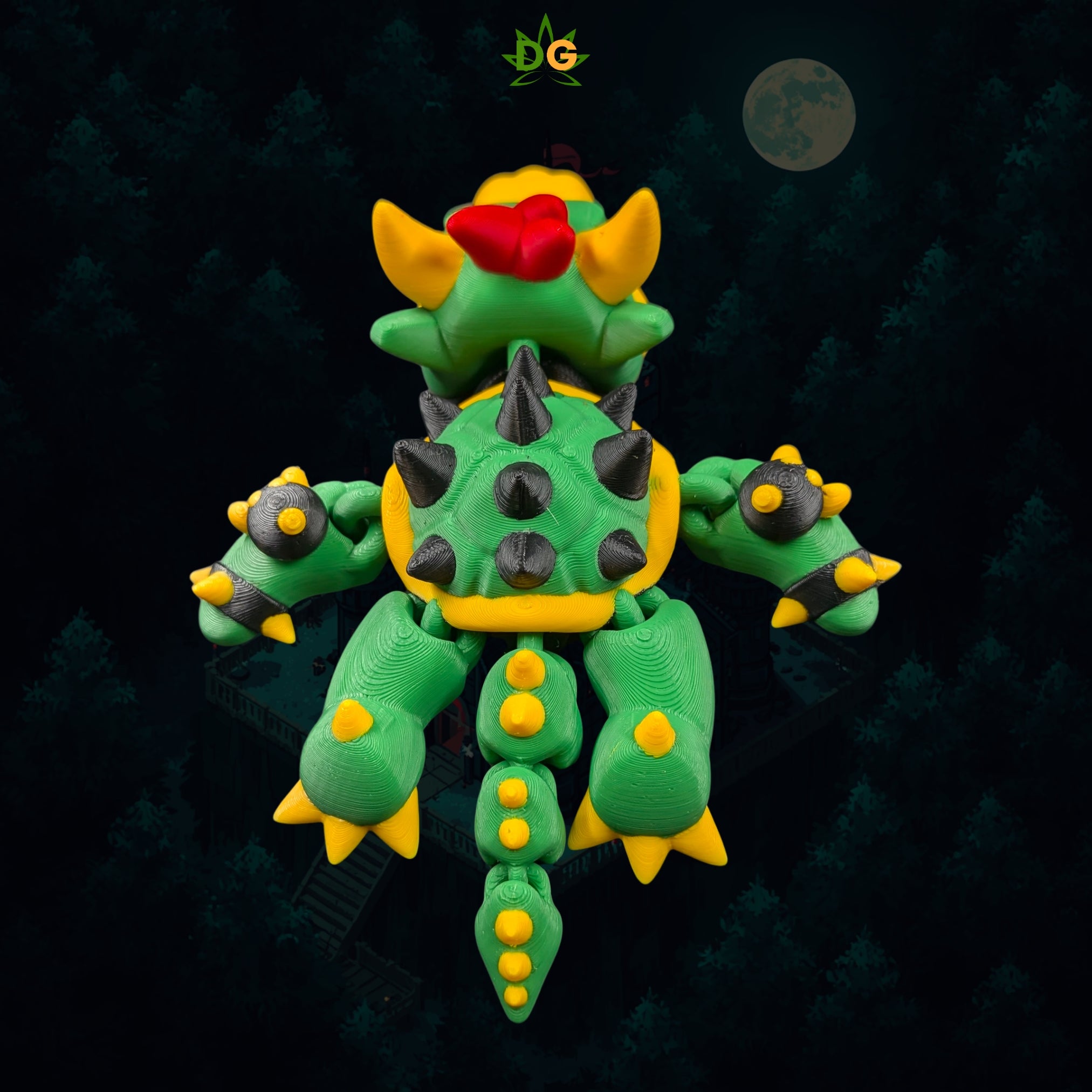 Retro Gaming Dragon Turtle Flexi Desk Pet 3D Printed