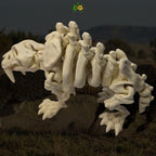 XL Flexi Skeleton Saber Tooth Tiger Figurine Desk Accessory 3D Printed