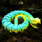 Color Shift Rattlesnake Flexi - Teal to Yellow to Green