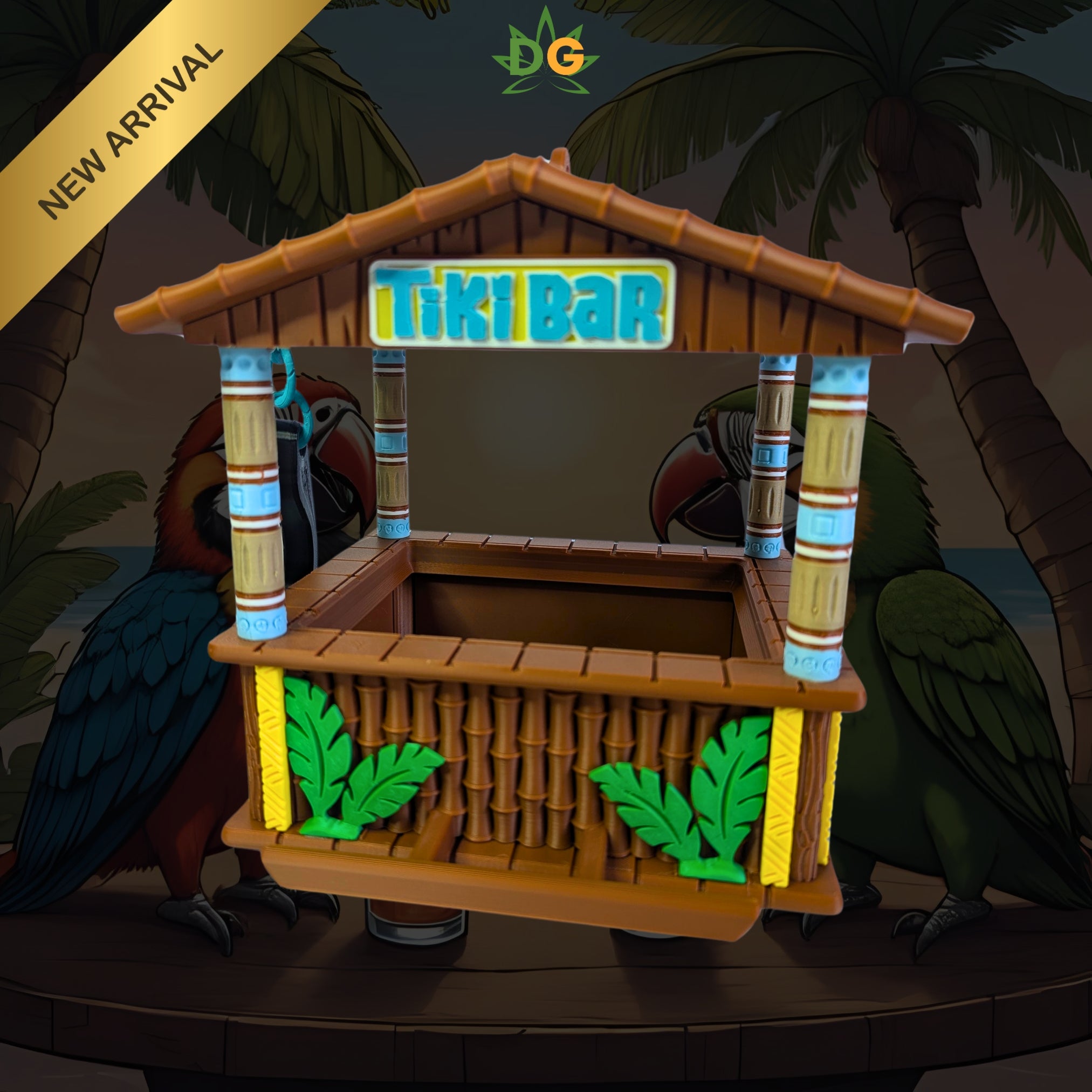 Tropical Oasis Bird Feeder - Miniature Tiki Bar for Your Garden