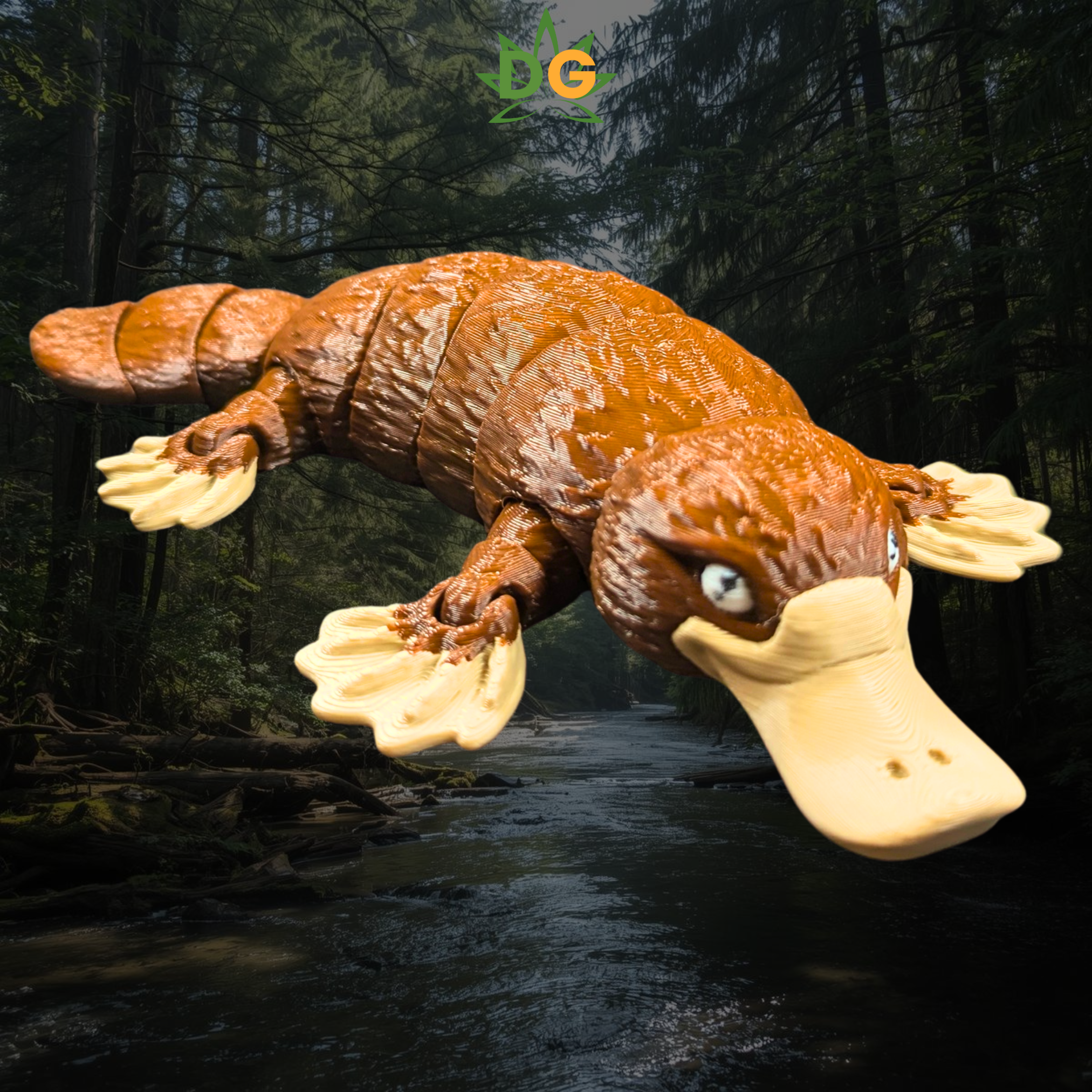 River Drifter Articulated Platypus – 3D Printed Flexi Collectible