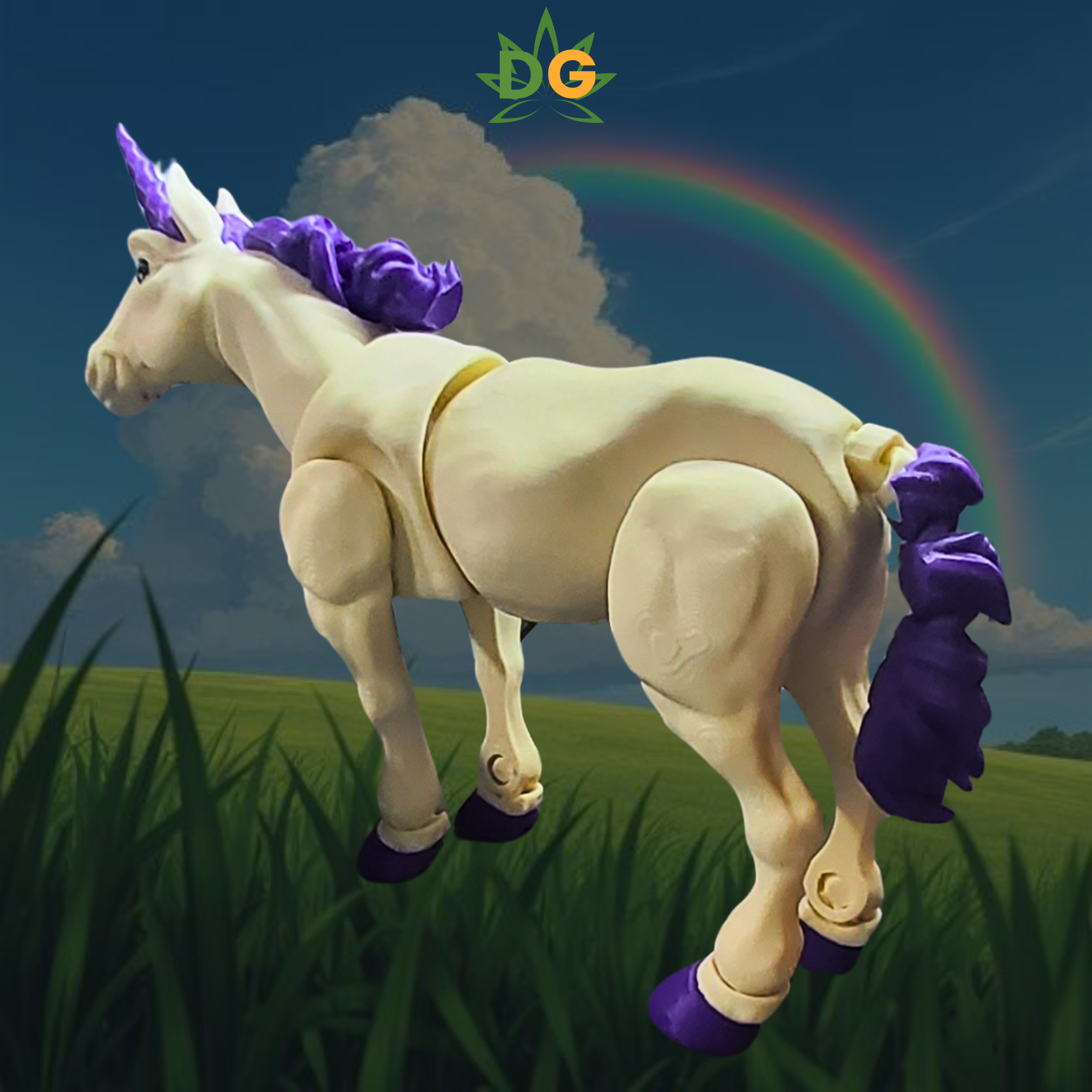 Flexi Unicorn Figure | 3D Printed Magical Creature with Multiple Colors!